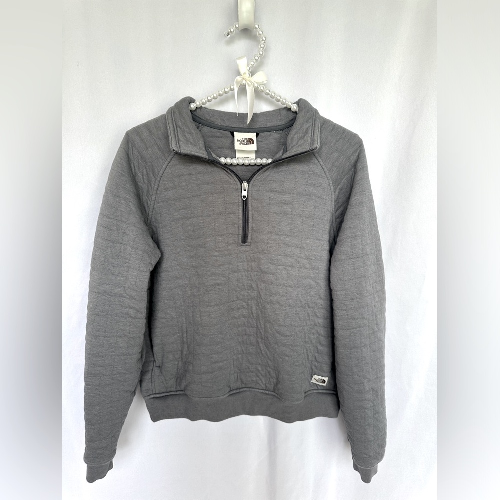 The North Face Women's Longs Peak Quilted ¼ Zip Grey Heather size Medium